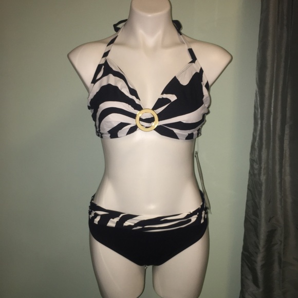 Coco Reef Other - Coco Reef halter underwire 36/38D zebra bikini